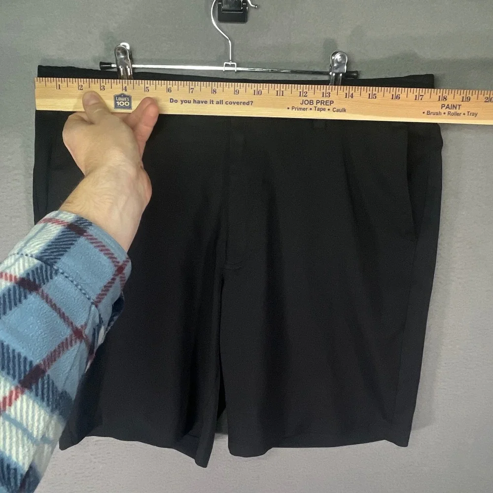 Greg Norman Golf Shorts Mens 34 Black Stretch Performance‎ Flat Front